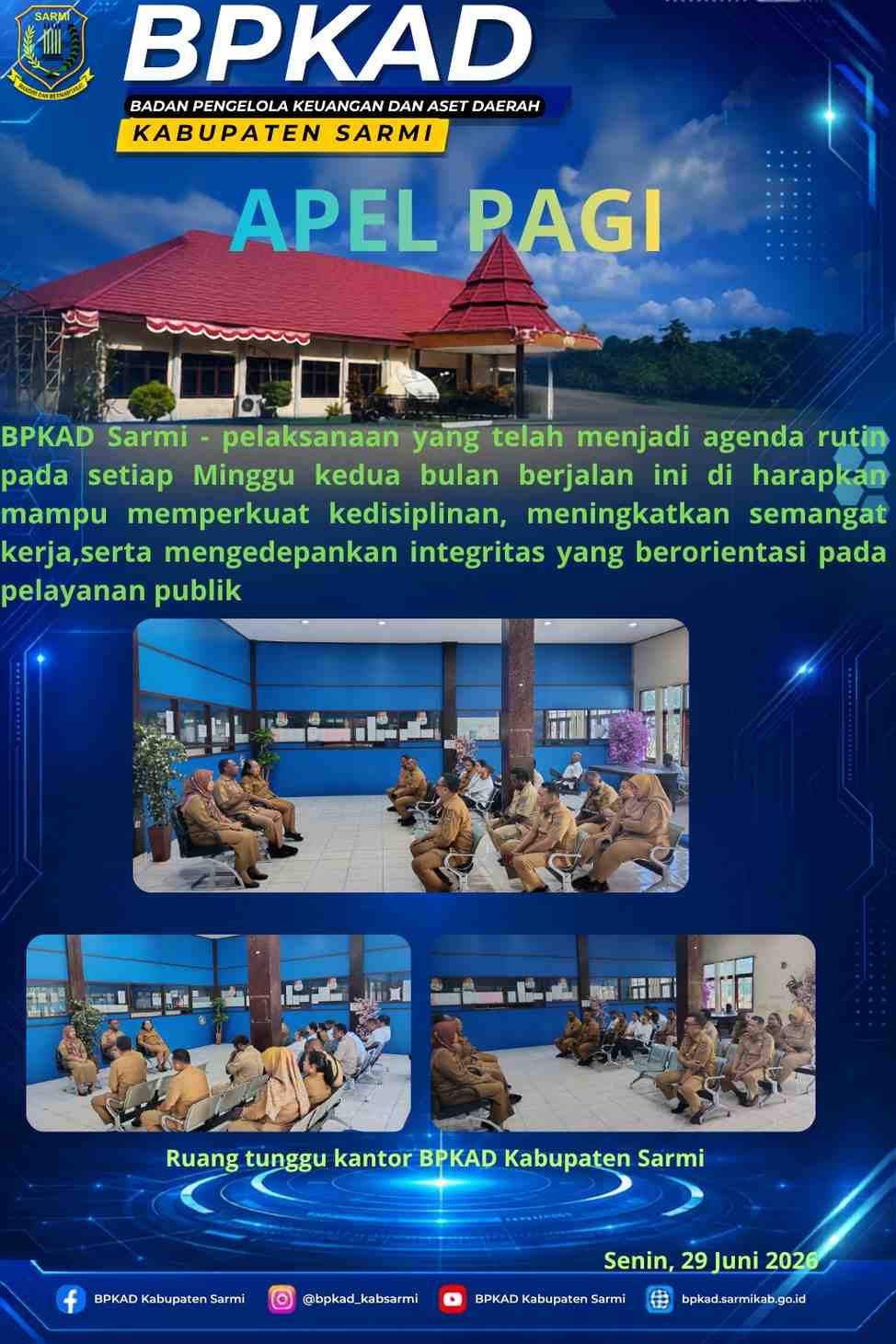 APEL PAGI DI LINGKUNGAN BPKAD KABUPATEN SARMI