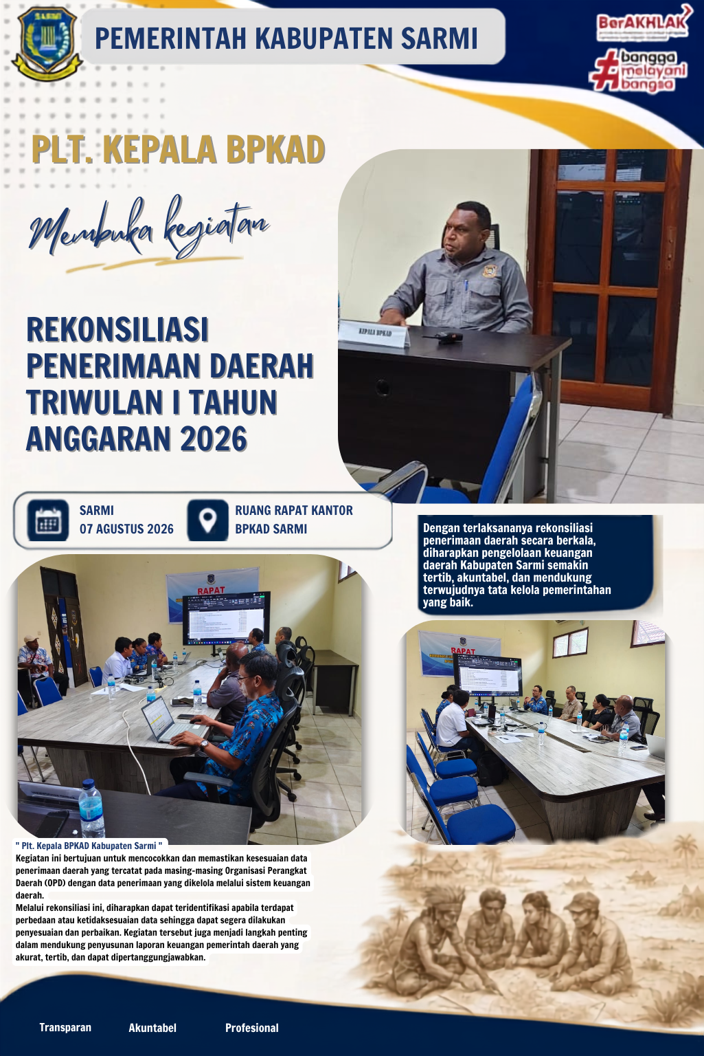 REKONSILIASI DATA PENERIMAAN DAERAH SEMESTER I TAHUN 2026
