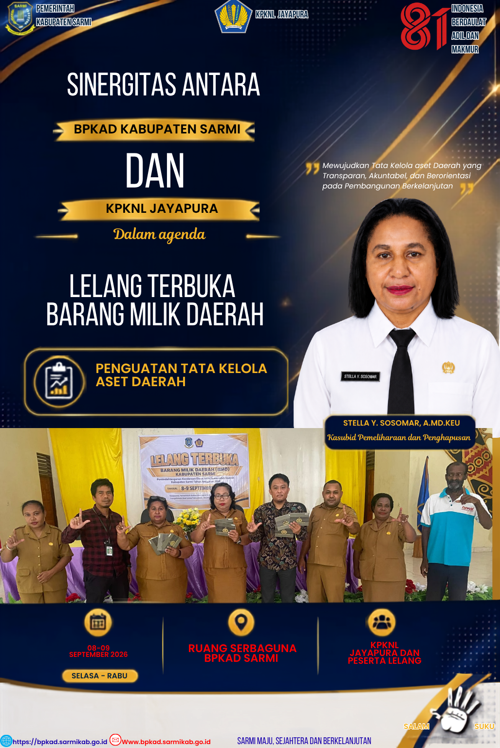 OPTIMALISASI ASET DAERAH : PEMKAB SARMI GANDENG KNPKNL JAYAPURA SUKSESKAN LELANG BARANG MILIK DAERAH ( BMD ) TAHUN 2026